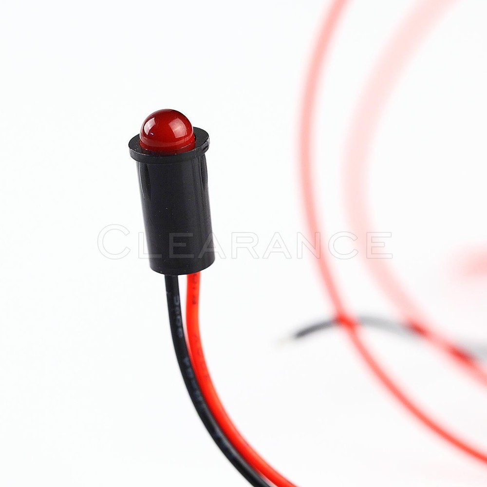 Super Bright red LED 3 volt mounting hole size 1/4” no resistor