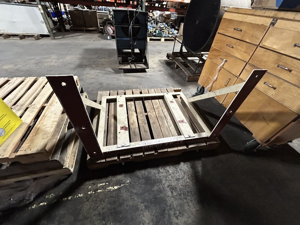 White Forklift Battery Charger Mount Frame Holder - No Hardware