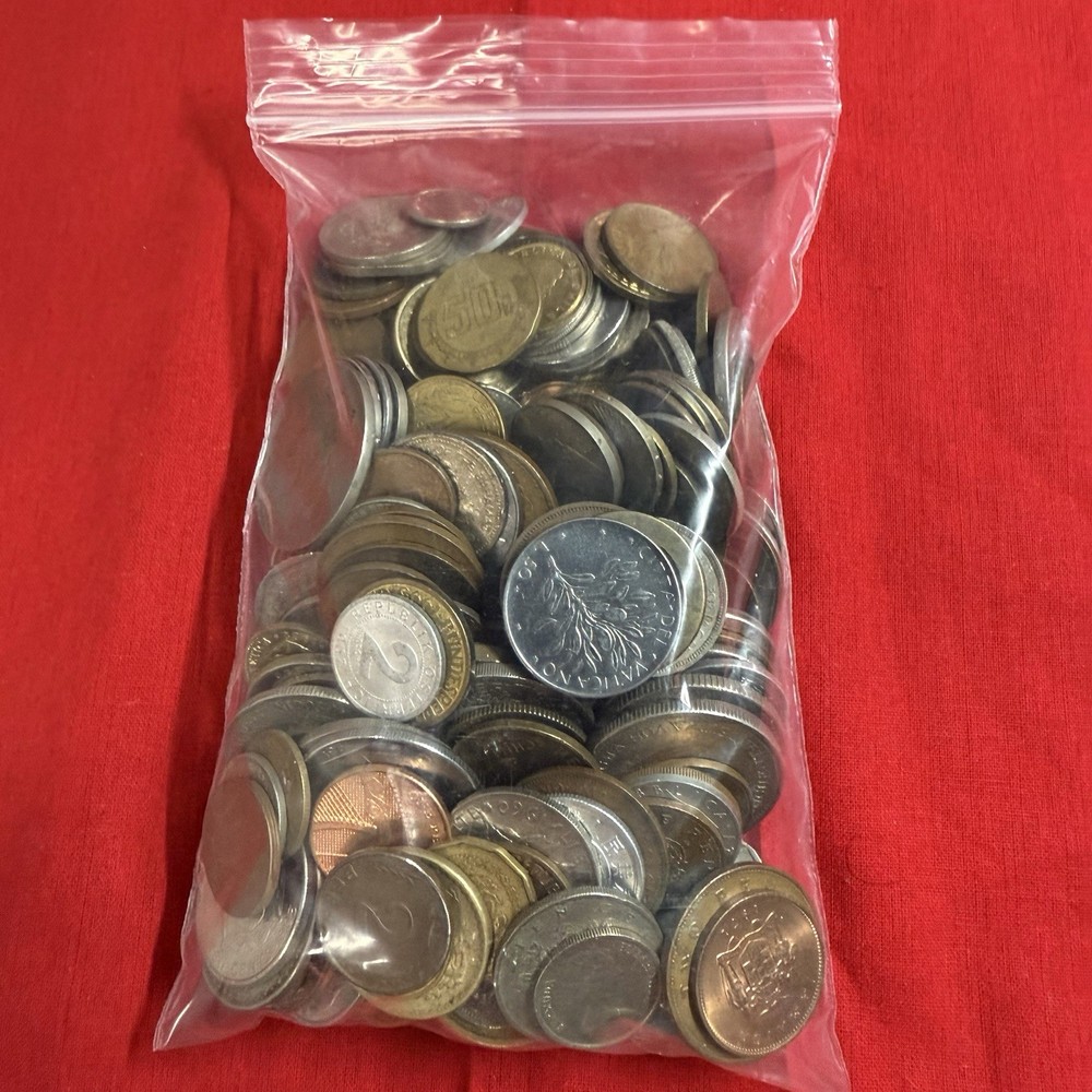2lbs World Coins - Mixed Countries, Bulk Foreign, Unsesrched