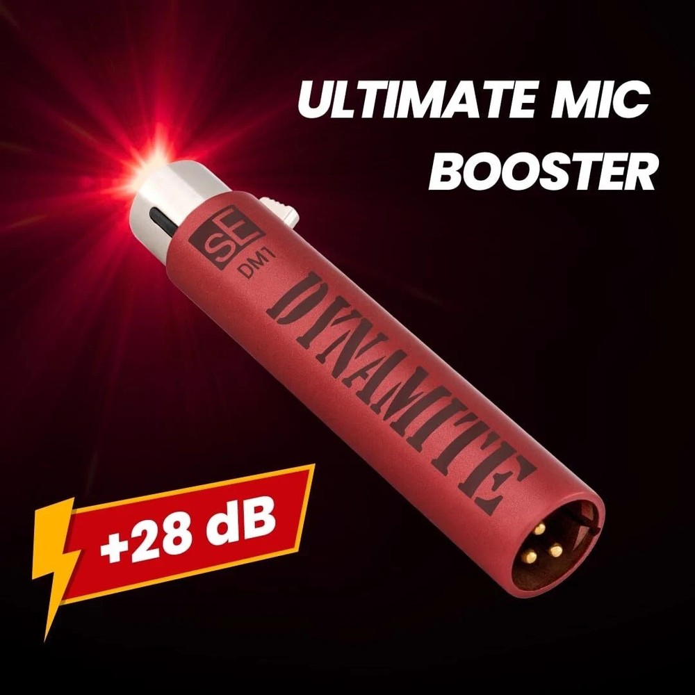 DM1 Dynamite Ultra-Slim Inline Microphone Preamp for Ribbon & Dynamic Microph...