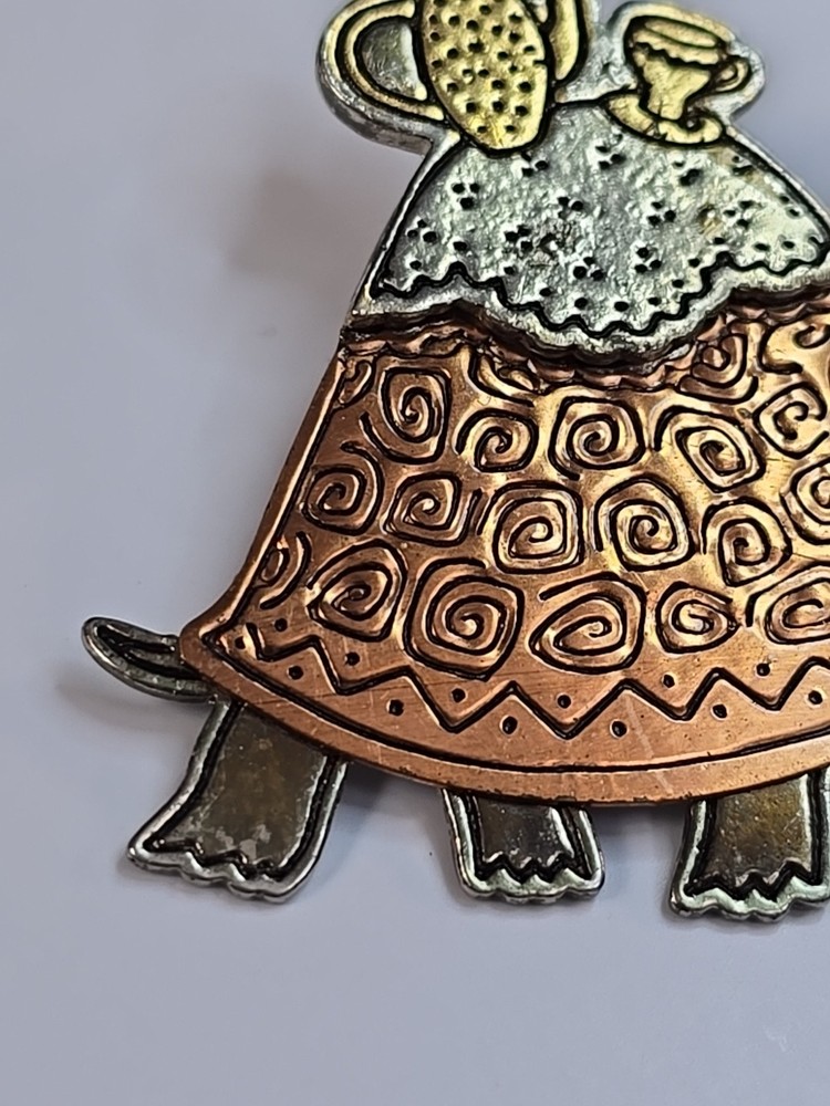 Turtle With A Tea Set On His Back Lapel Pin