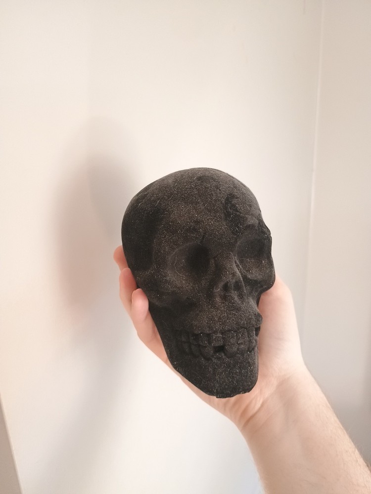 felt skull ornament