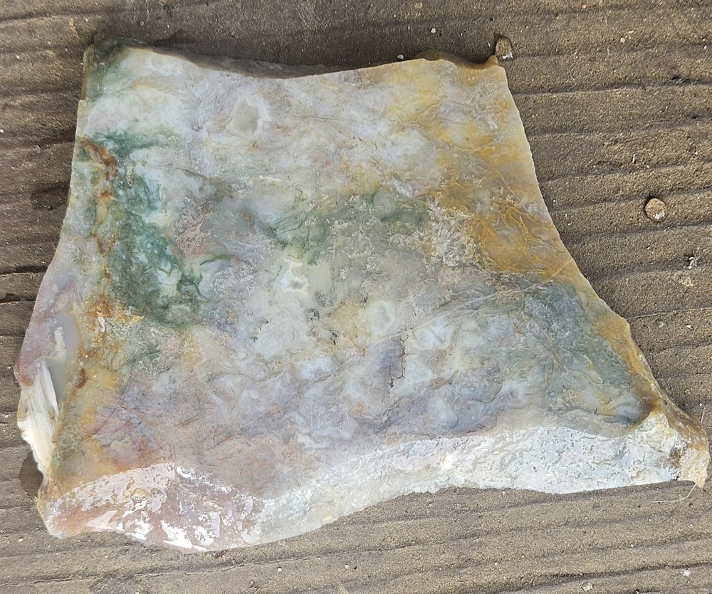 Moss Agate Lapidary Slab 141 Grams