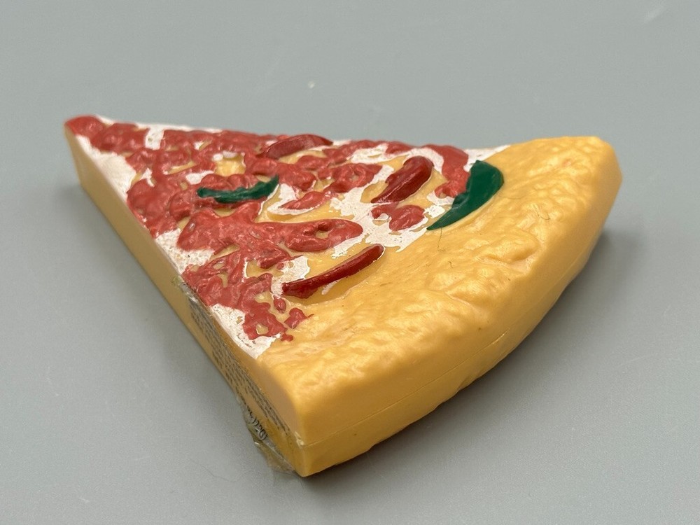 1980s Full Sealed PIZZA Slice Vintage CANDY CONTAINER