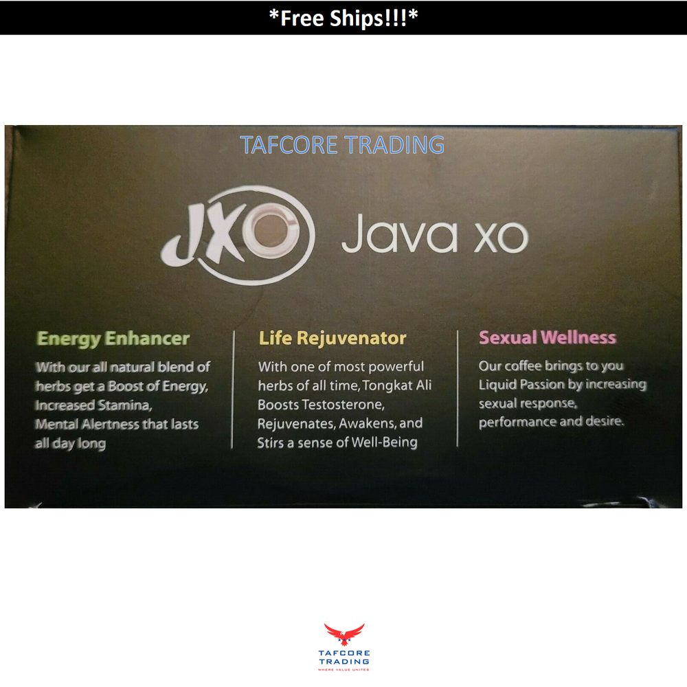 Java XO Coffee Herb Men Energy 10 sachets Free Ships