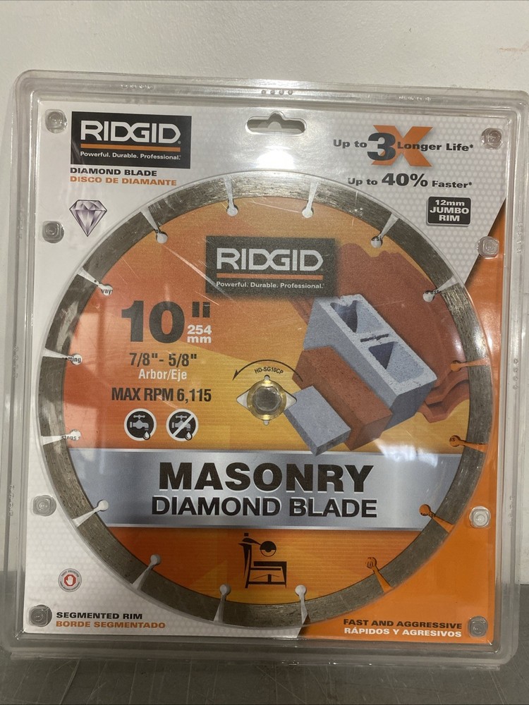 RIDGID 10 in. Segmented Diamond Blade