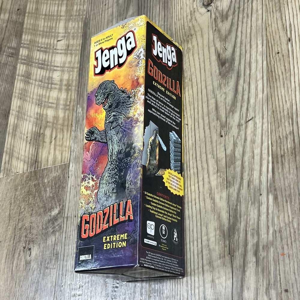 Jenga Godzilla Extreme Edition ~ Missing One Block ~ Loading tray ~ VG Condition