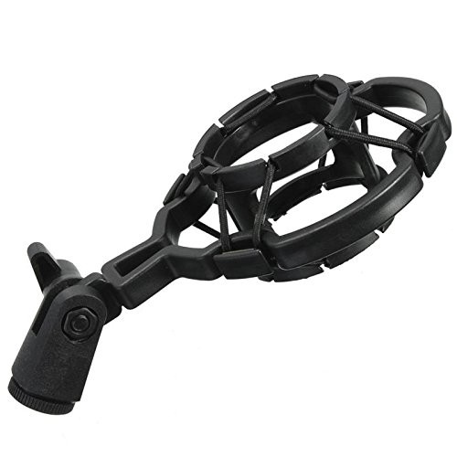 ThtRht 2 Pack Microphone Shock Mount Clip Universal Mic Mounts black