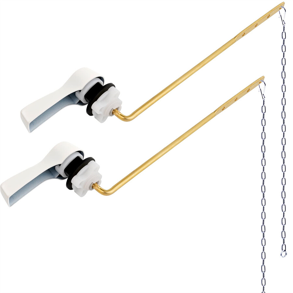 2 Pack Universal Front Mount Toilet Handle Tank Flush Lever Replacement Handle