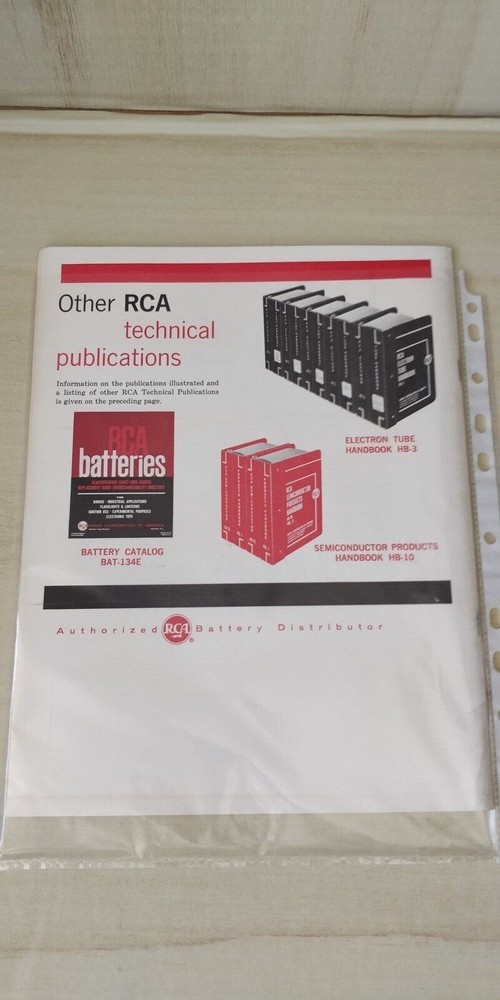 1962 RCA Battery Manual - Technical Specifications