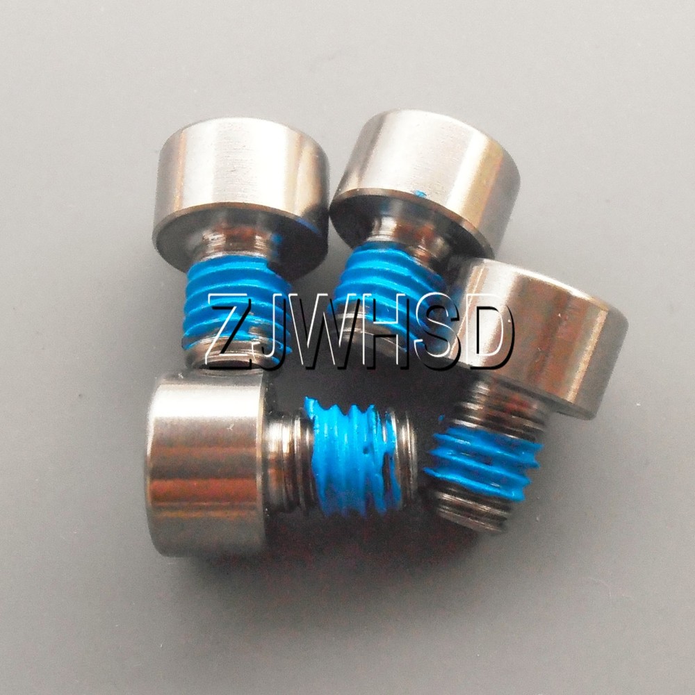 4pcs M6 x 8 Ti Titanium Screw Bolt Allen hex Socket Cap head with ThreadLocker