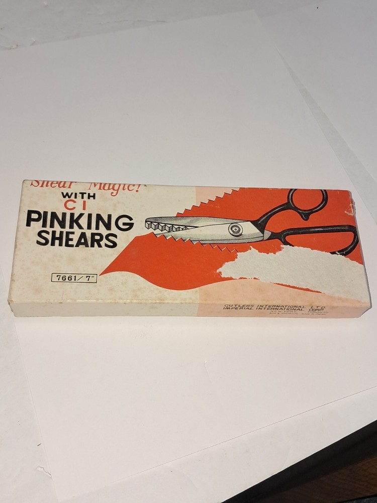 Vintage Shear Magic Pinking Shears In Original Box (b)