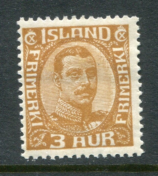 Iceland #109 Christian X 3 Aur. [Mint Hinged]