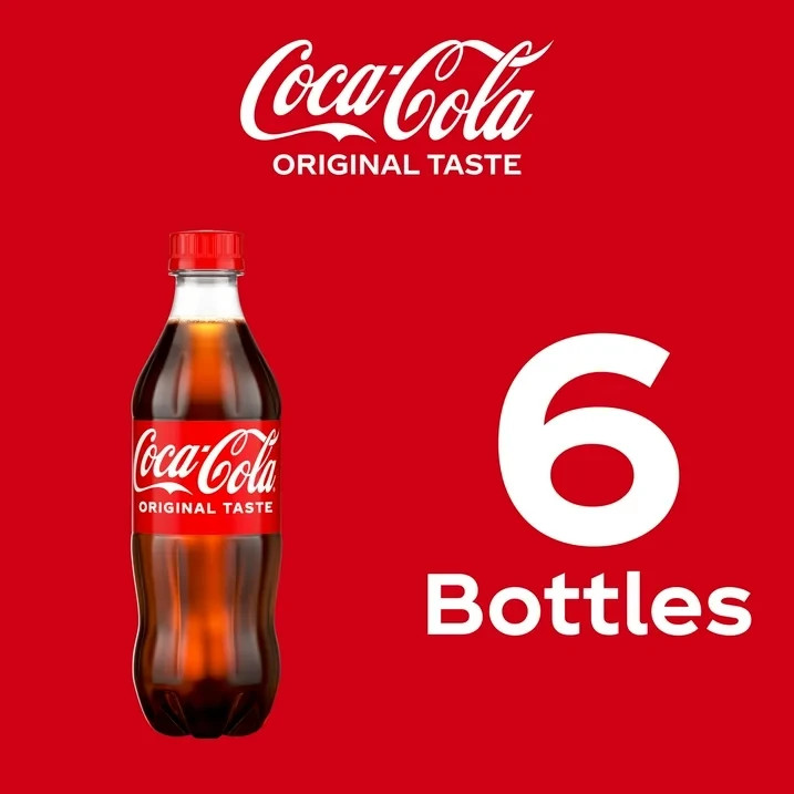 Coca-Cola, 16.9 fl oz, 6 Pack - Classic Refreshing Taste