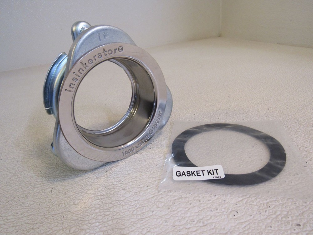 insinkerator Food Waste Disposal Connector with Gasket Silver