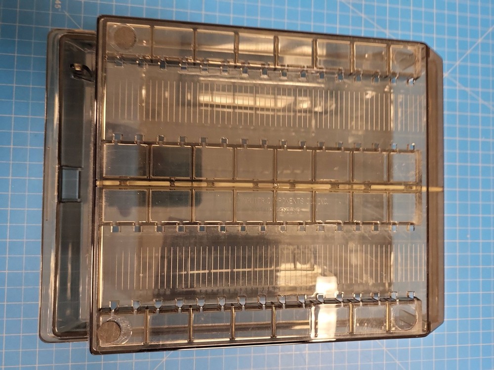 SRW Equipment Slide Box Smoked Gray Plastic Storage Organizer Container