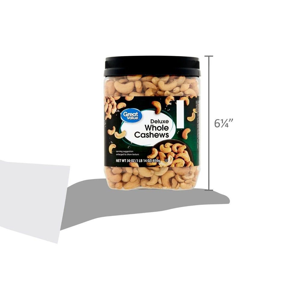 Great Value Deluxe Cashews, 30 oz