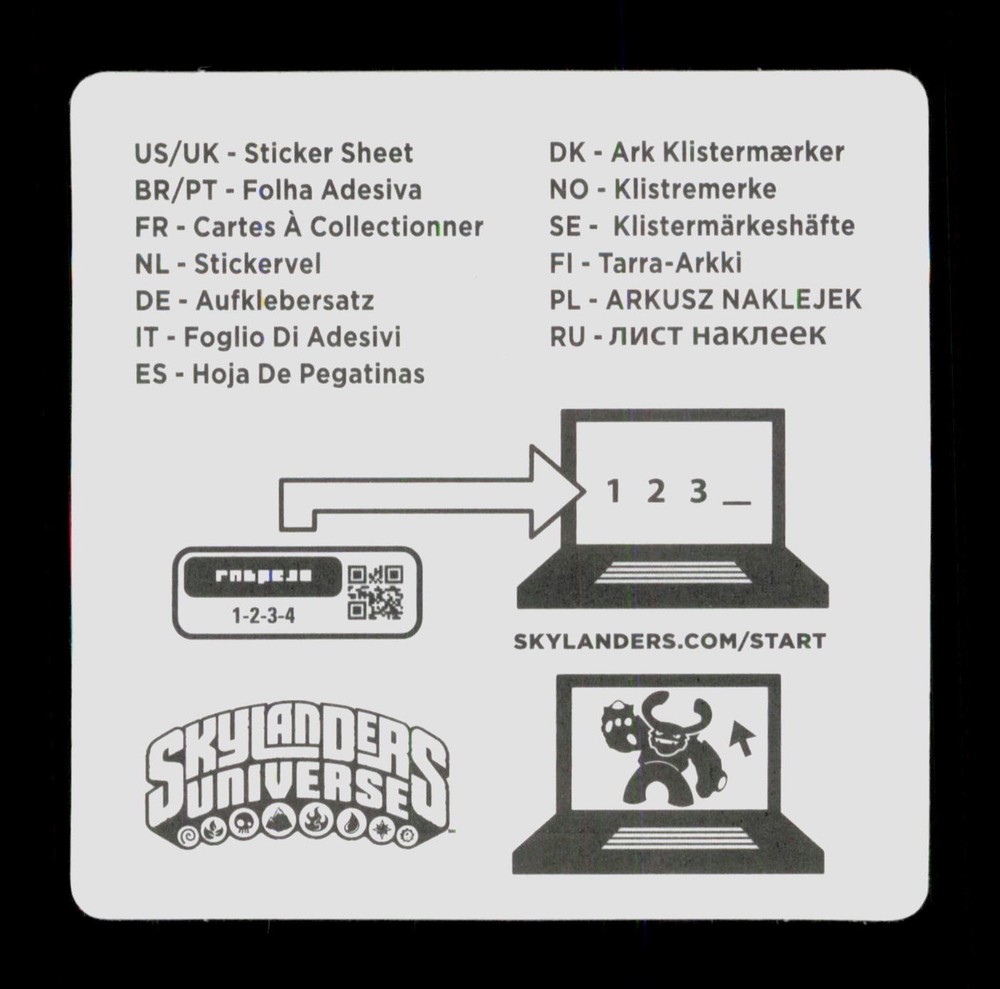 Tree Rex Skylanders Giants 2012 Activision Sticker