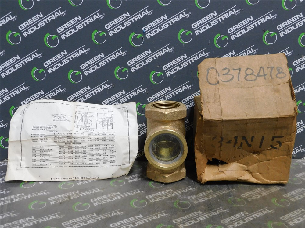 NEW Unbranded 55B 34N16 Bronze Sight Flow Indicator 2"