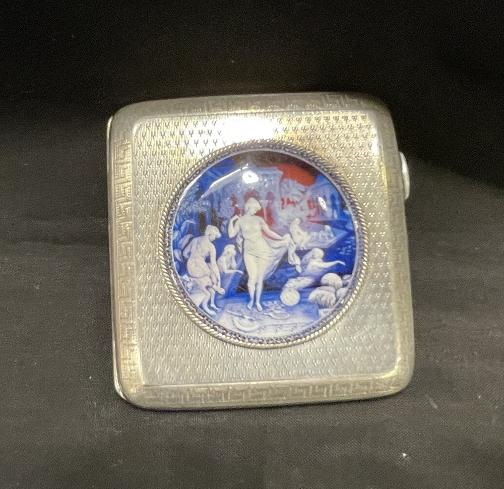Alexander Clark Company Sterling Silver Cigarette Case - d. 1923 - Hallmarked