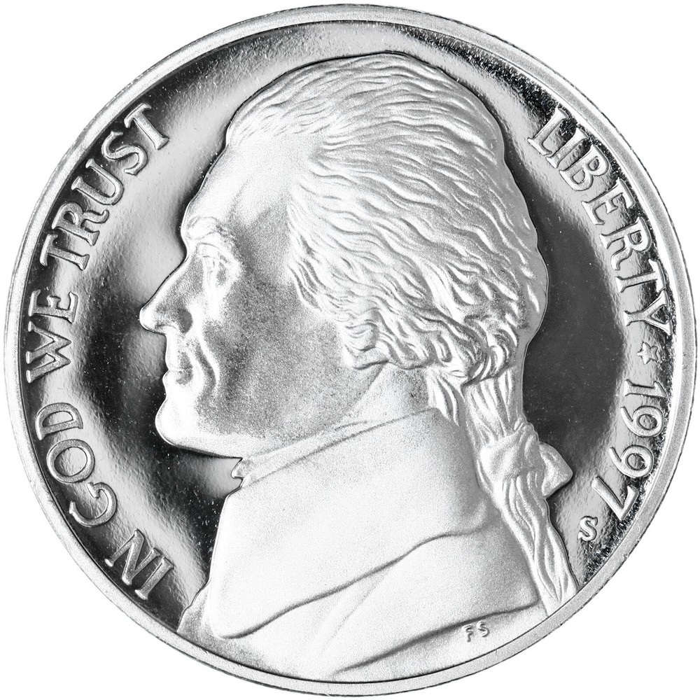 1997 S Proof Set Original Box & COA 5 Coins CN-Clad