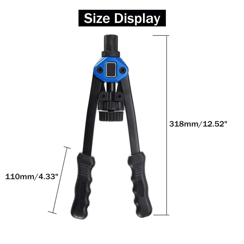13'' Rivet Gun Kit Rivnut Thread Setting Tool Nut Setter NutSert Metric 130PCS