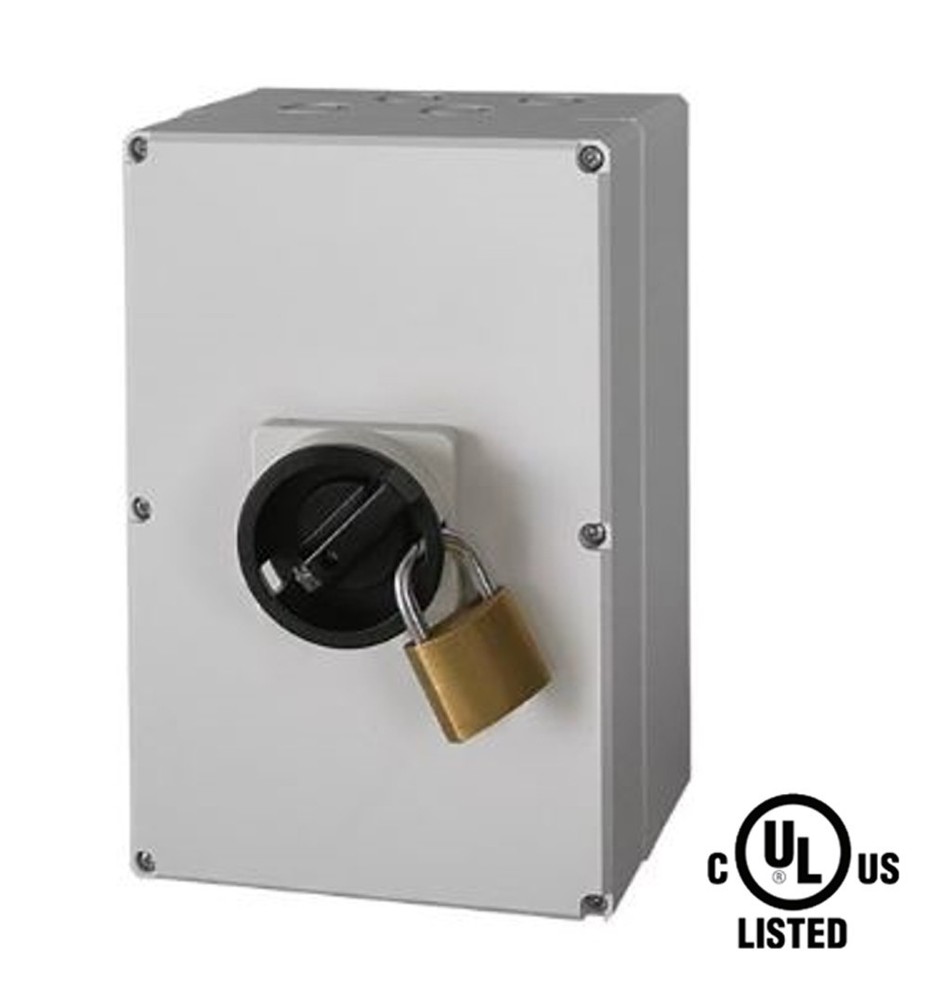 IMO SI32-PEL64R-8 True DC Solar Disconnect Switch 4-String 32A 1000V NEMA 4X 8-P