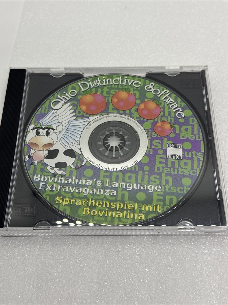 Set 4 Ohio Distinctive Software CD Bovinalina’s Language Extravaganza Teacher Ed