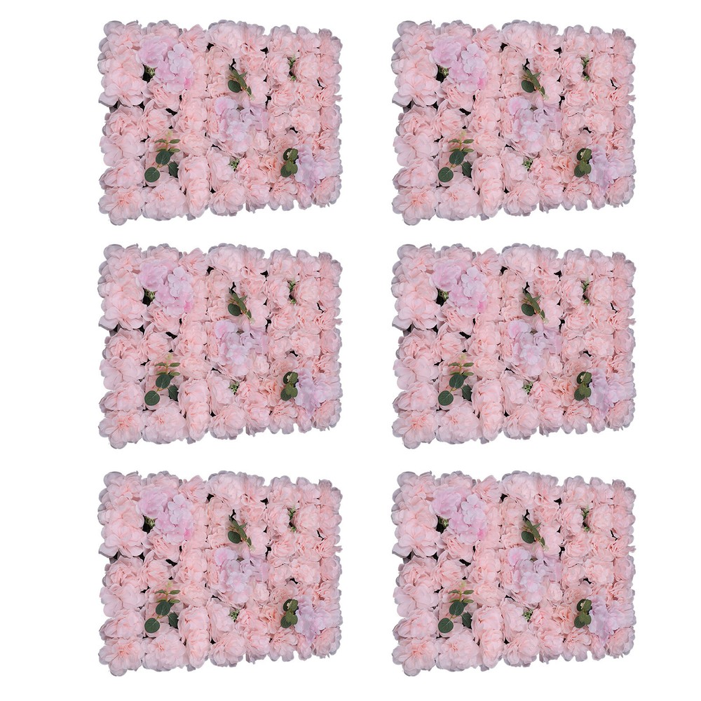 6X Artificial Hydrangea Rose Photo Wall Flower Wall Panel Wedding Stage Decor US