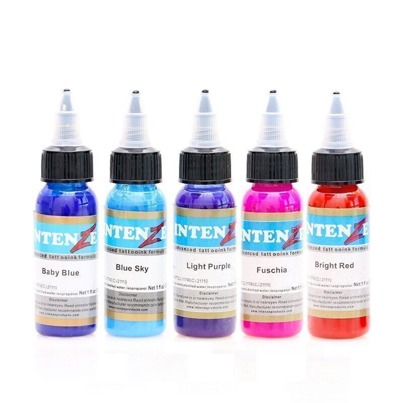 Intenz Permanent Makeup Ink Set - 14 Colors, 30ml/1oz Bottles, USA Authentic