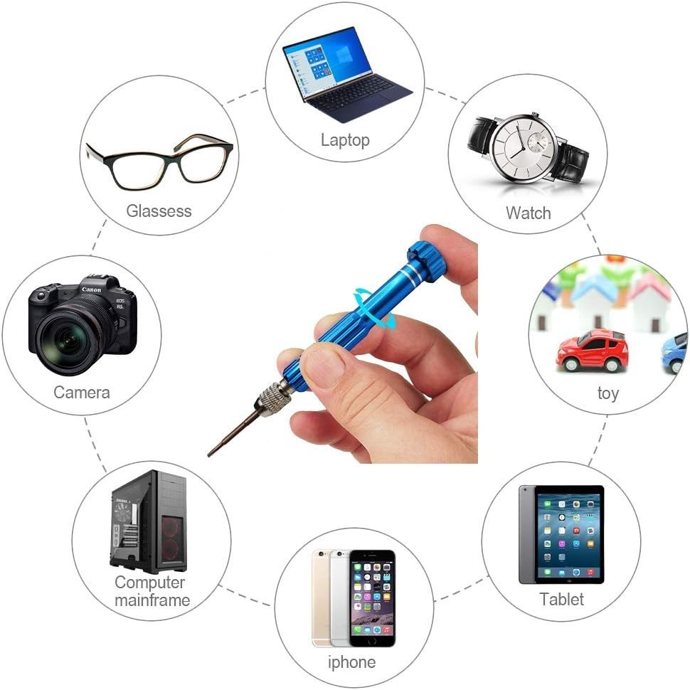 Precision Screwdriver Set for Eyeglasses and Electronics - Compact and Durable