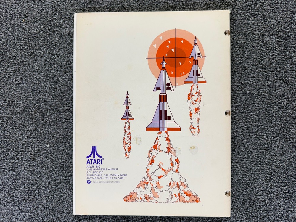 Atari Missile Command Arcade Video Game Manual Schematics ORIGINAL