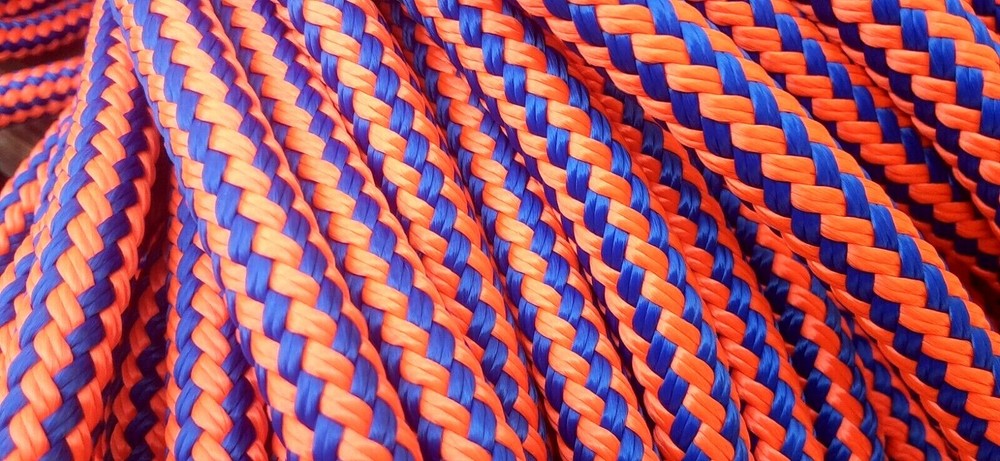 1/2 " x 100 ft. Double Braid-Yacht Braid Polyester Rope. US Made