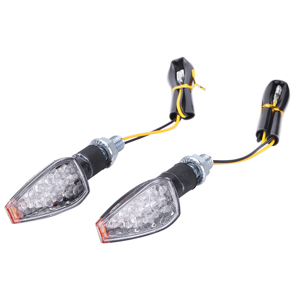 2x Motorcycle LED Turn Signal Light Amber Indicators Blinker Lamp Amber Light