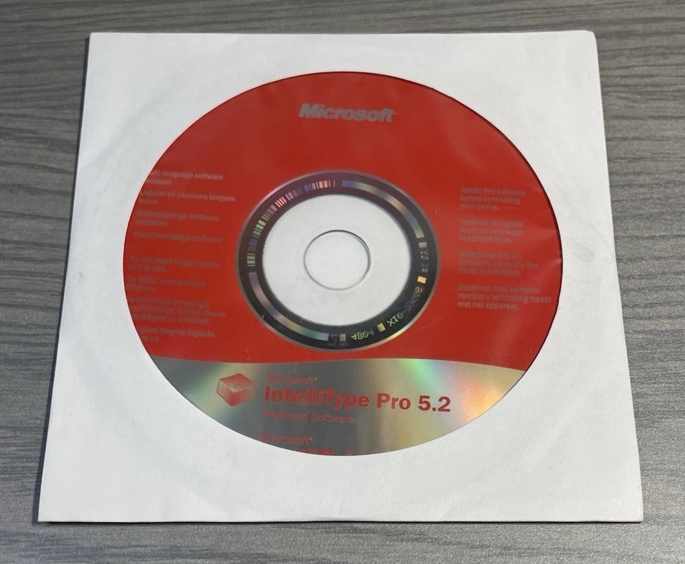 Microsoft IntelliType Pro 5.2 Keyboard Software Disc -No Key Code -Imperfections