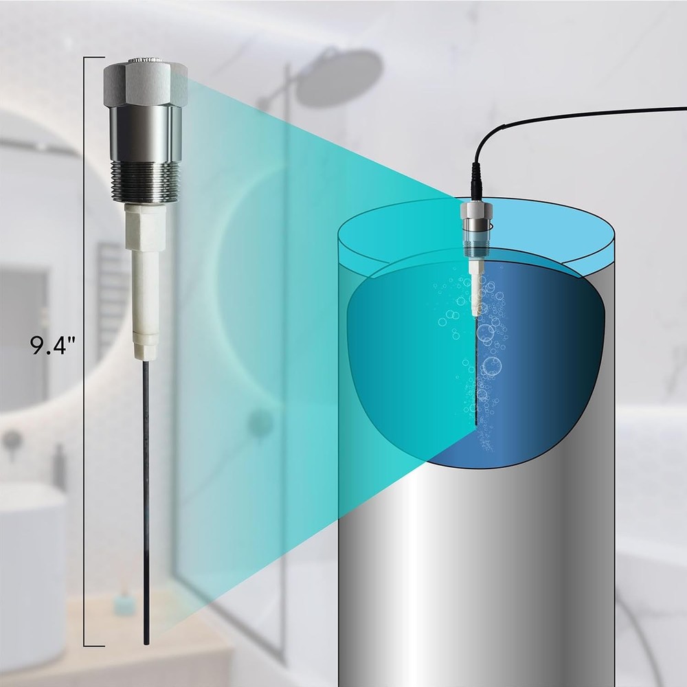 Powered Anode Rod for Hot Water Heater Tank with Teflon Tape
