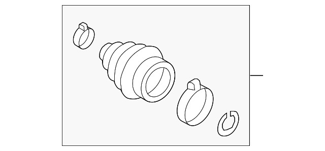 Genuine Audi Cv Joint Boot Kit 80A-498-203-B