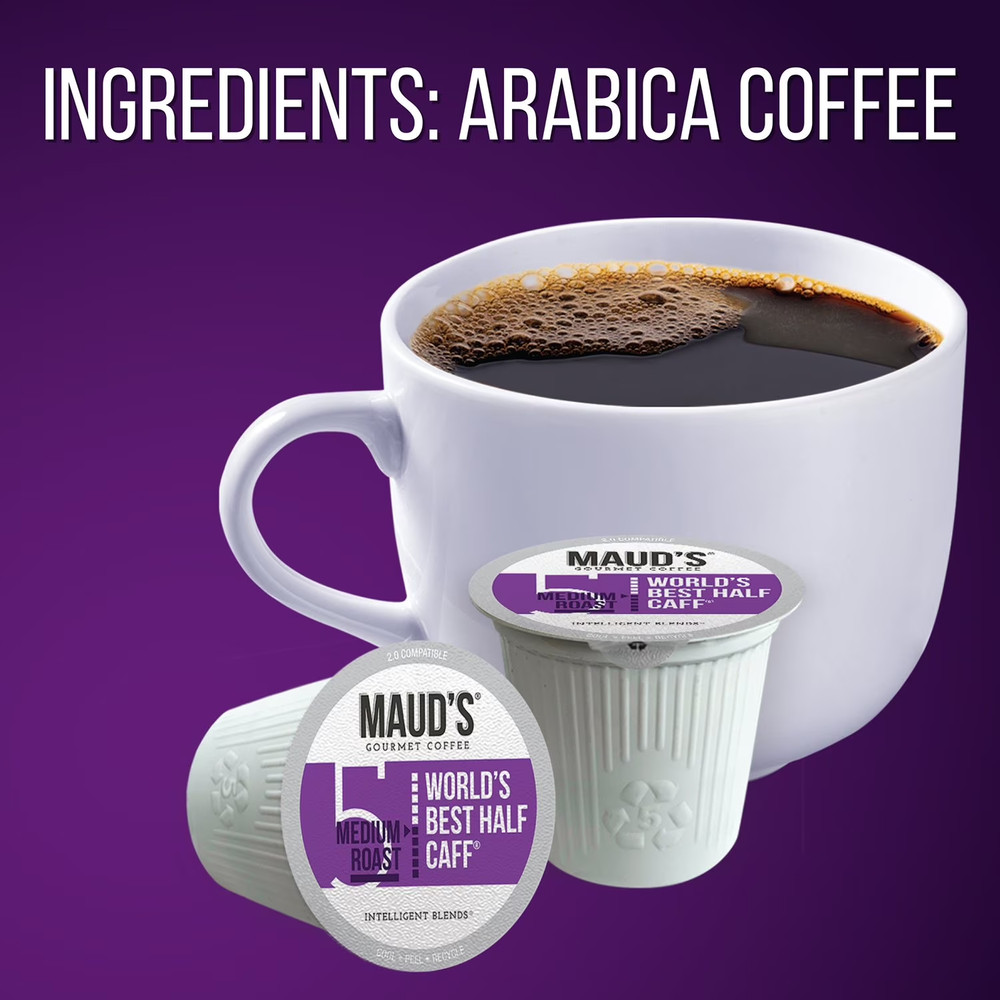 Maud's Half Caff Medium Roast Coffee Pods, 72 Ct.