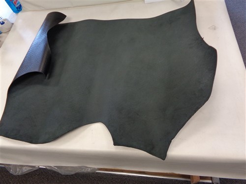 LEATHER HIDE BLACK TEXTURED 51 1/2" X 32"