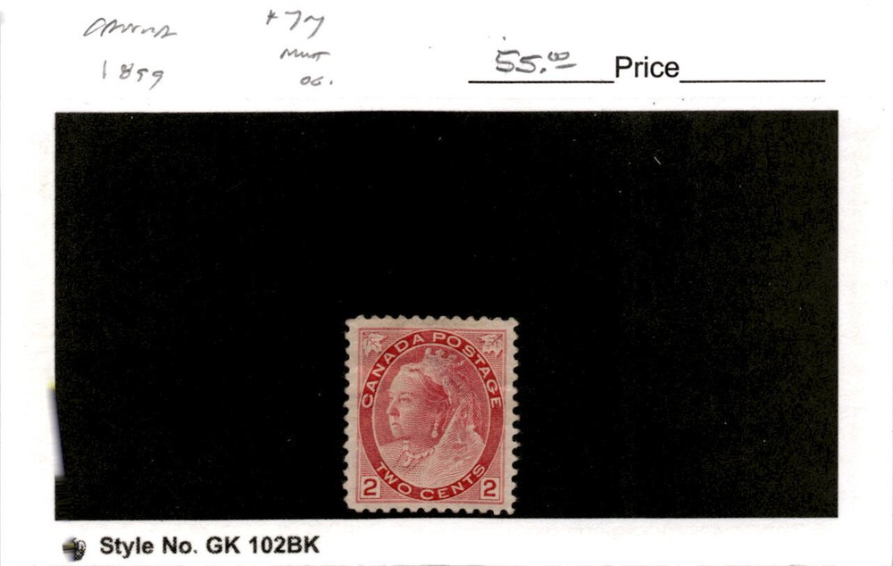 Canada, Postage Stamp, #77 Mint Hinged, 1898 Queen Victoria (AD)