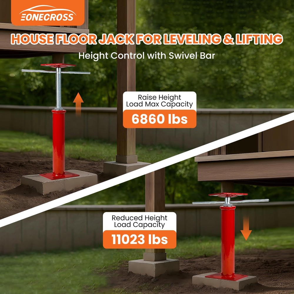 2 Pack Adjustable Jack Post, 11"-16" Stabilizing Jacks for RV & Trailer, Temp...