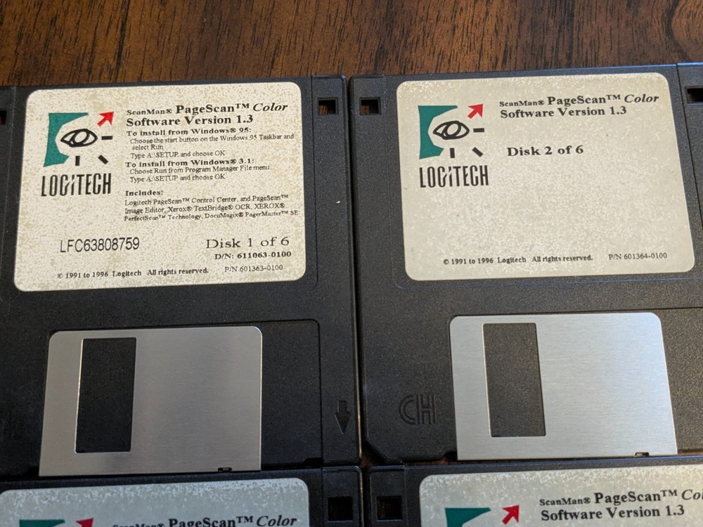 Logitech ScanMan floppy discs