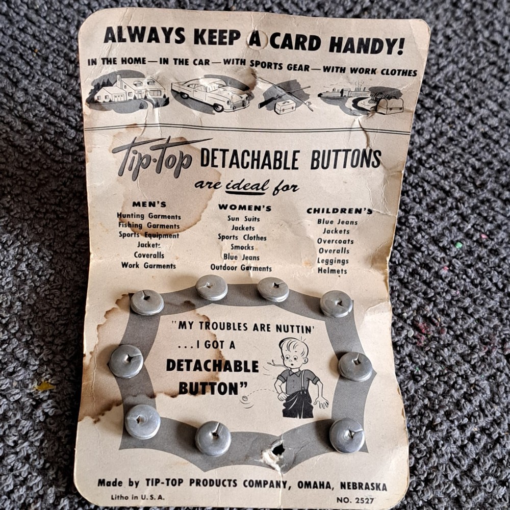 Vintage Tip Top Detachable Buttons