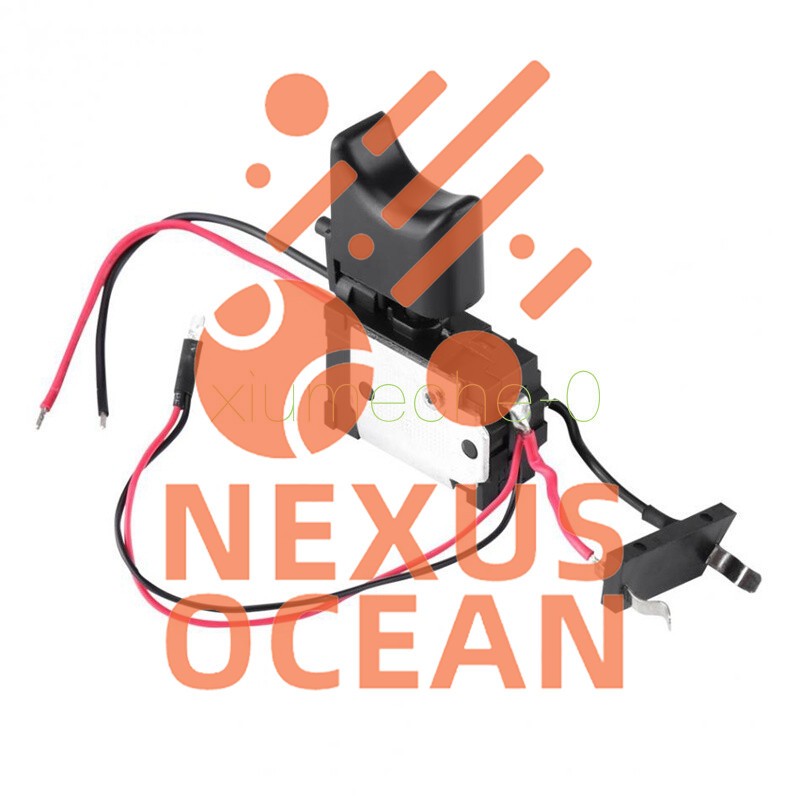 7.2V-24V 16A Electric Cordless Drill Trigger Switch Push Button With Small Light