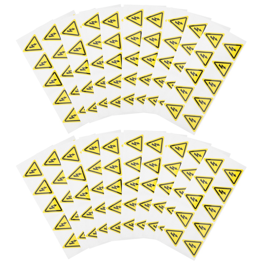 200pcs High Voltage Electrical Warning Sticker - Electric Risk Sign Stickers
