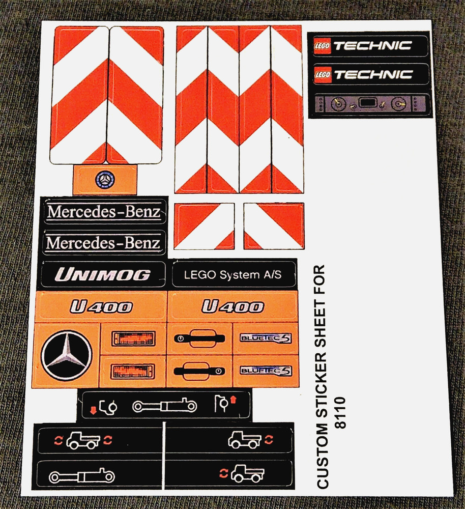 Custom Decal for 8110 Replacement Stickers