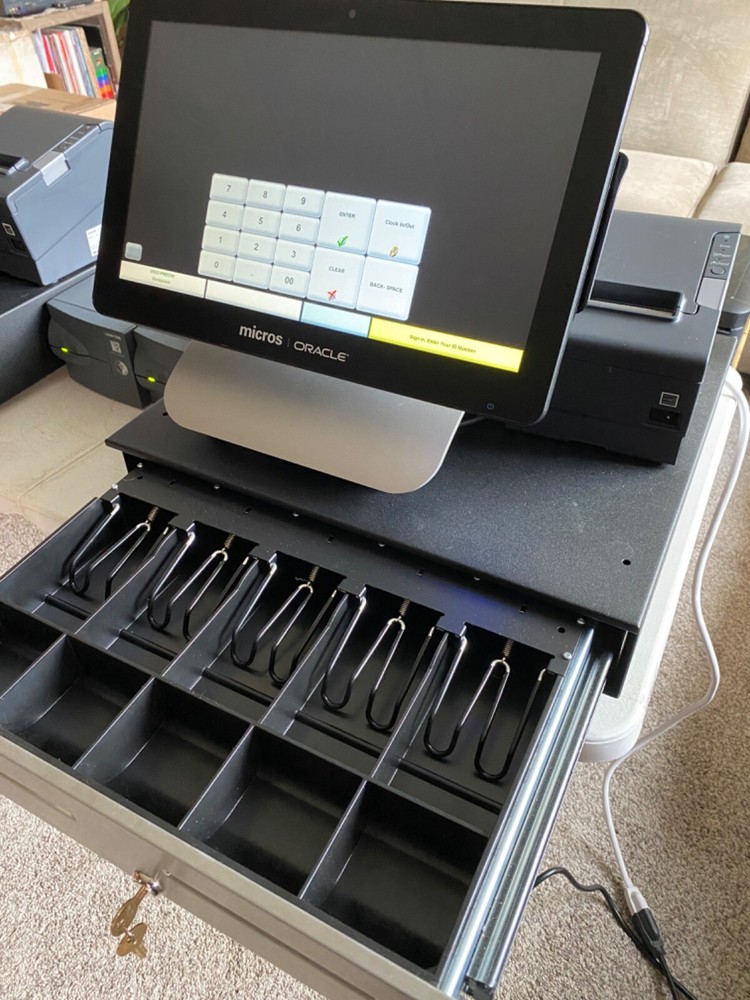 Oracle MICROS POS system 3700, 2 Terminals & Printers, Kitchen Printer, Server