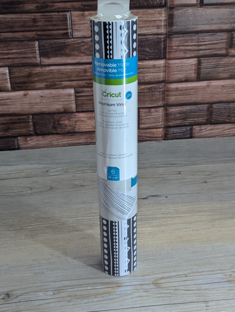 Cricut Ditsy Dots Basic Sampler 6 Ct 12"X12" Premium Matte Vinyl Sampler 2017