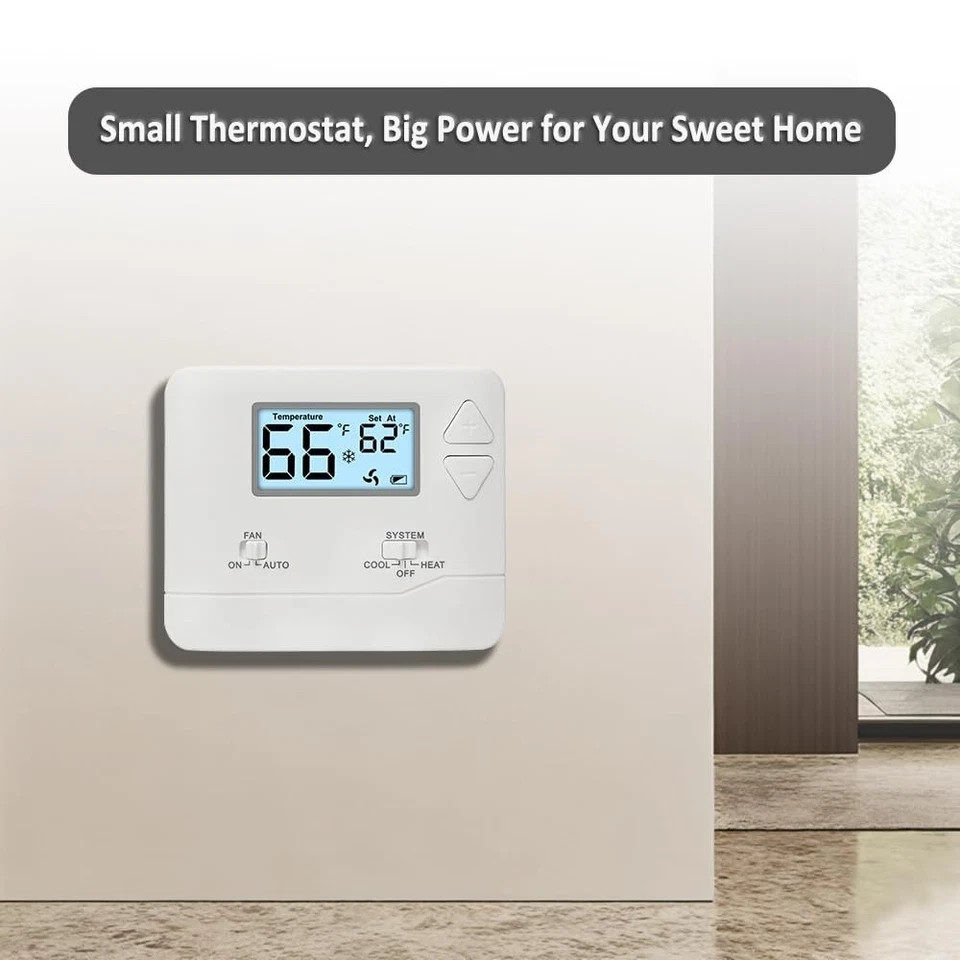 NonProgrammable Thermostat for Home, Digital Energy-Saving Thermostat,Single-...