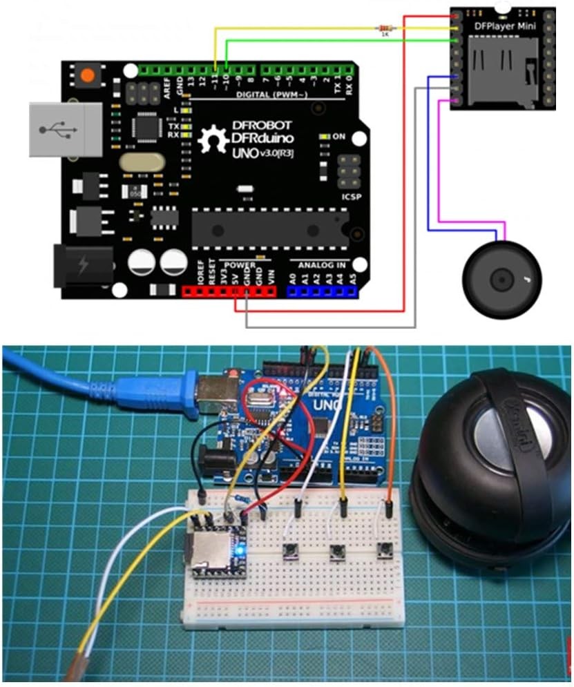 5PCS YX5200 DFPlayer Mini MP3 Player Module Voice Decode Board Black
